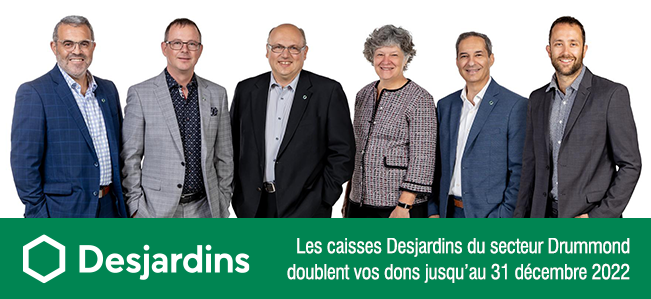 Les caisses du secteur Drummond doublent les dons jusqu'au 31 décembre 2022